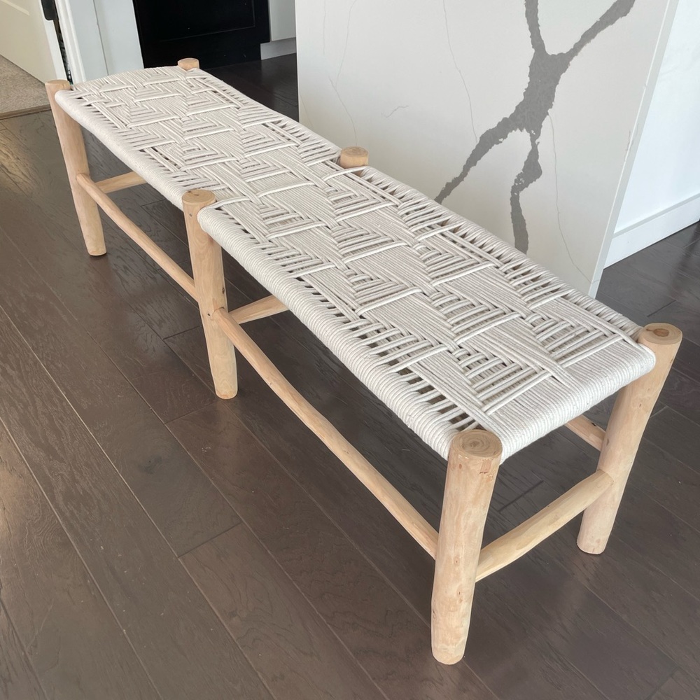 Moroccan Wood Bench